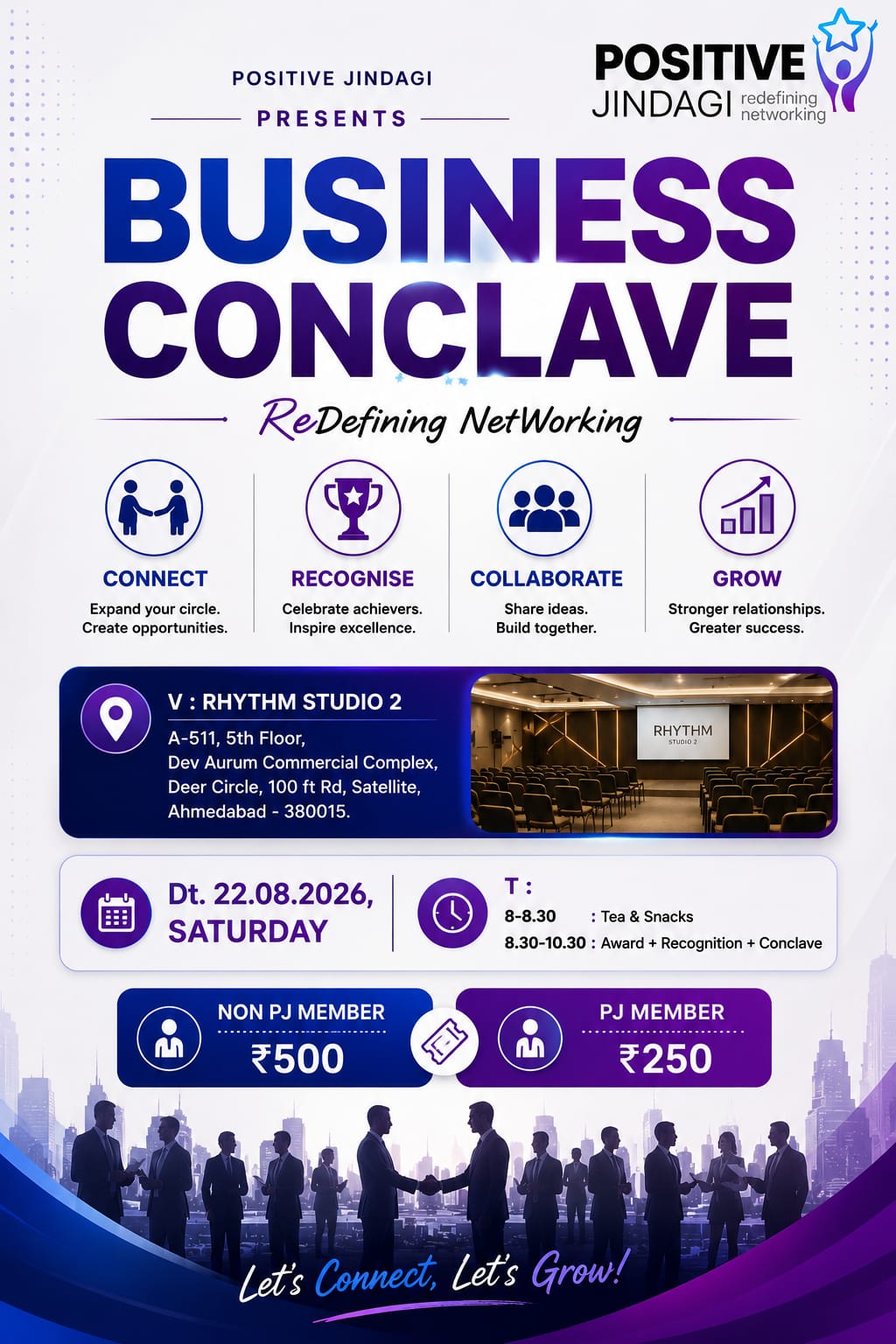 BUSINESS CONCLAVE - Presenting by Positive Jindagi Banner